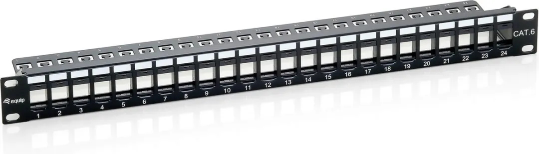Equip 769224 Cat.6 Patchpaneel 24 Poorten - Onbeschermd - Zwart
