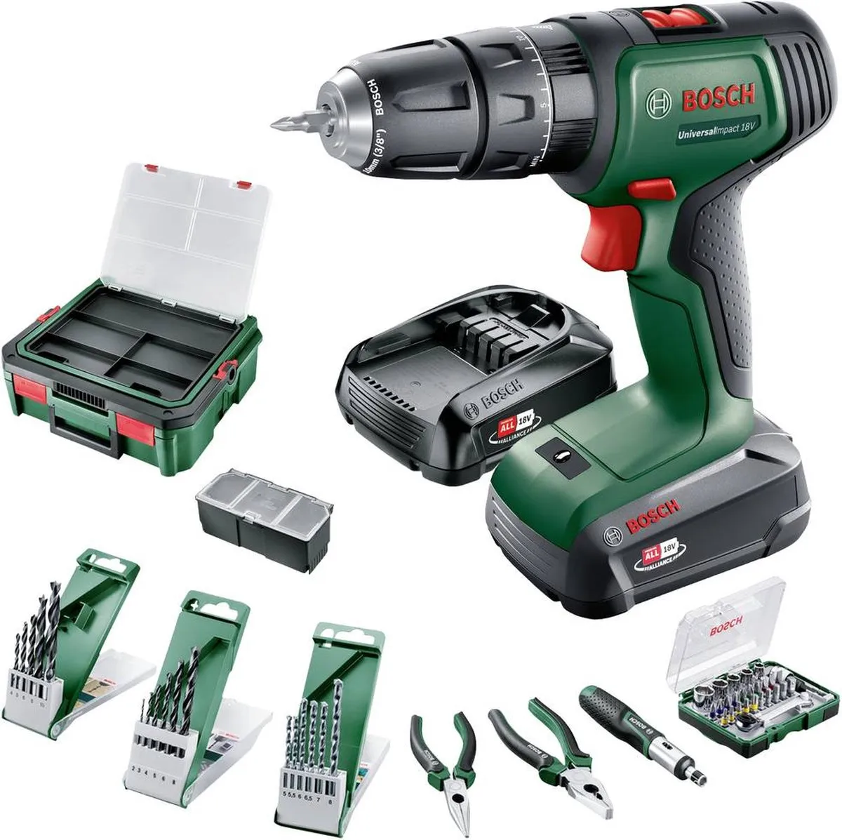 Bosch Universal Impact 18V Accu-klopboormachine 06039D4108 - 2 snelheden
