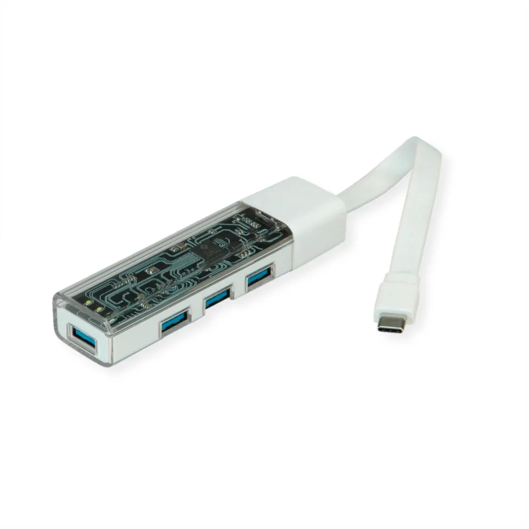 Roline USB 3.2 Hub 4-poorts - Wit - afbeelding 2 van 6