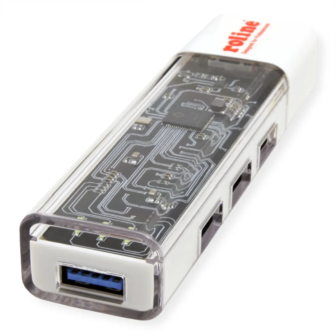 Roline USB 3.2 Hub 4-poorts - Wit - afbeelding 3 van 6