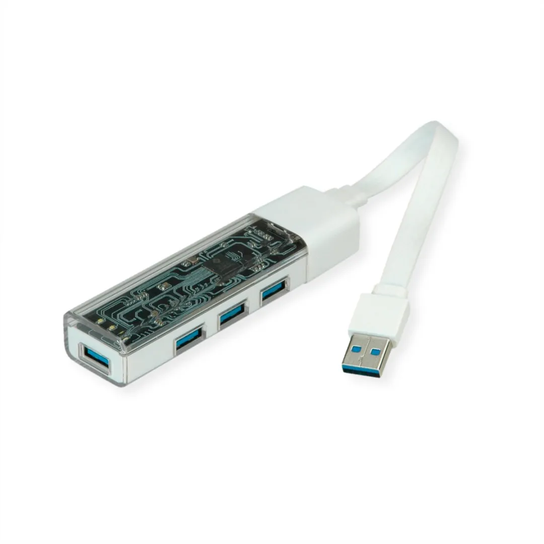 Roline USB 3.2 Hub 4-poorts - Wit - afbeelding 6 van 6
