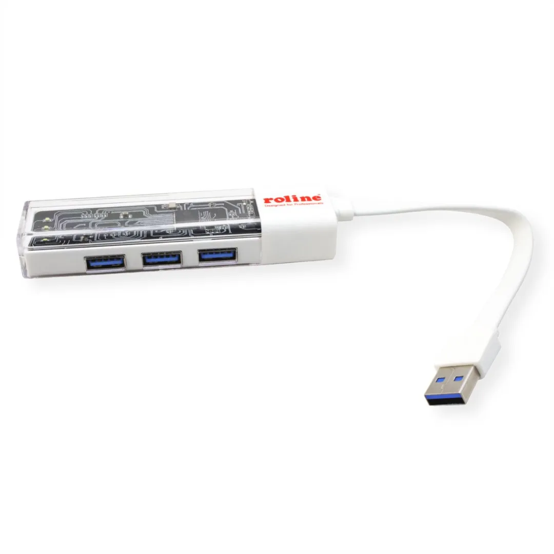 Roline USB 3.2 Hub 4-poorts - Wit - afbeelding 4 van 6