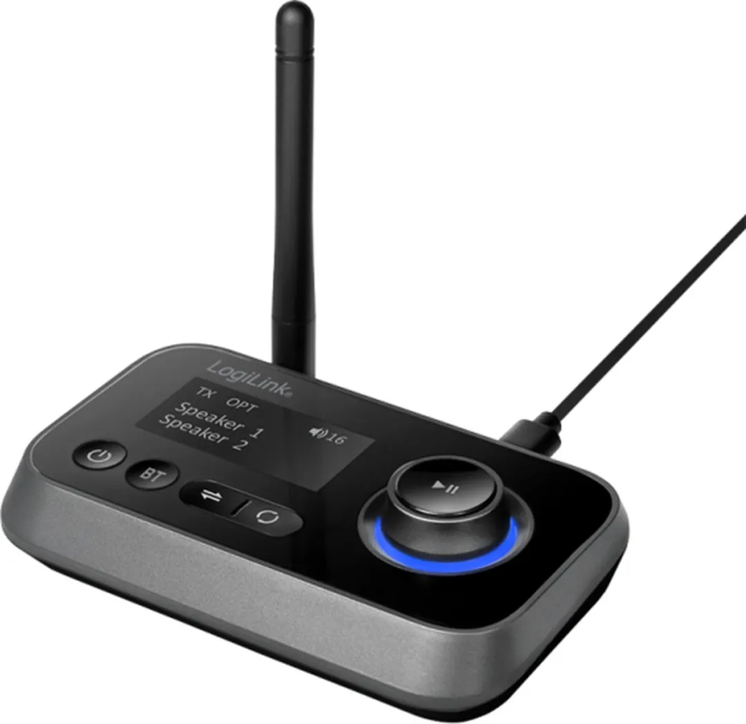 Logilink BT0062 Bluetooth Muziekzender/Ontvanger 5.0 - Zwart