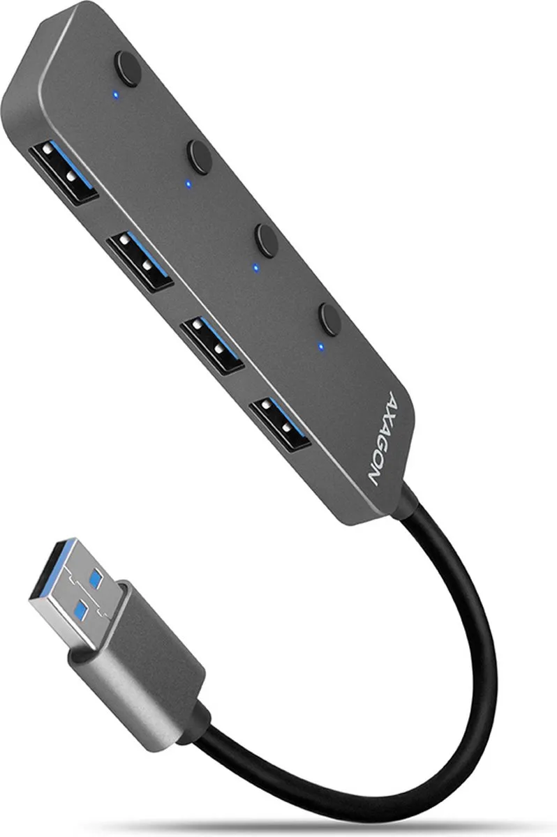 Axagon HUE-MSA USB3.2 Hub 4 Poorten