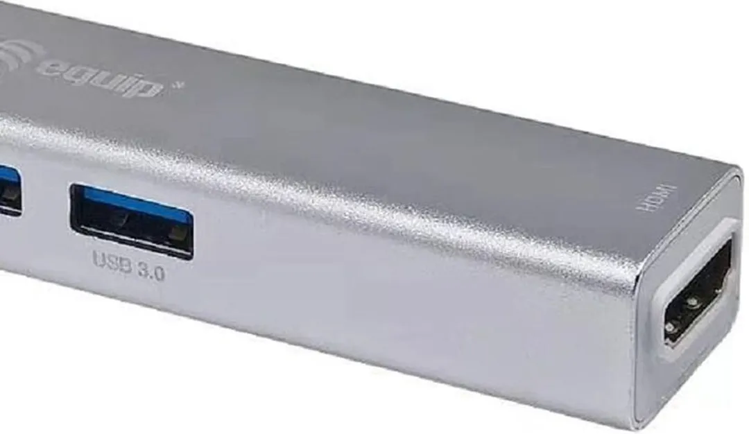 Equip USB-C 5-in-1 Adapter 133480 - HDMI/USB 3.2 - Zilver