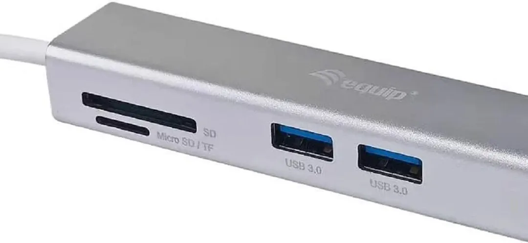 Equip USB-C 5-in-1 Adapter 133480 - HDMI/USB 3.2 - Zilver