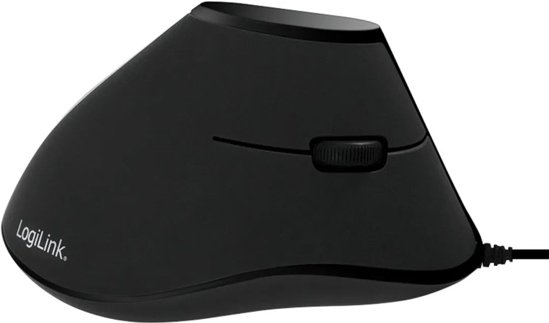 Logilink ID0158 Ergonomische Muis - 5 Toetsen - 1000 DPI - Zwart