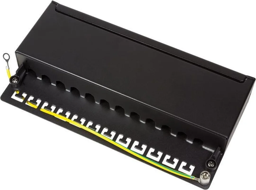 Logilink 12 Poorts Patch Panel CAT6 19" 1HE - Zwart