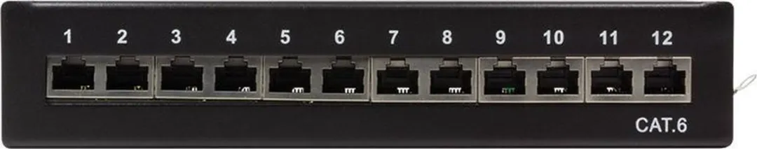 Logilink 12 Poorts Patch Panel CAT6 19" 1HE - Zwart
