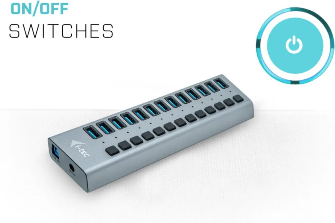 I-tec U3CHARGEHUB13 USB Oplader 13 Poorten 60W - Zwart