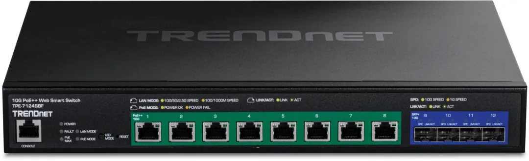 Trendnet TPE-7124SBF Managed 10G Switch - 24 PoE-poorten - Zwart - afbeelding 3 van 3