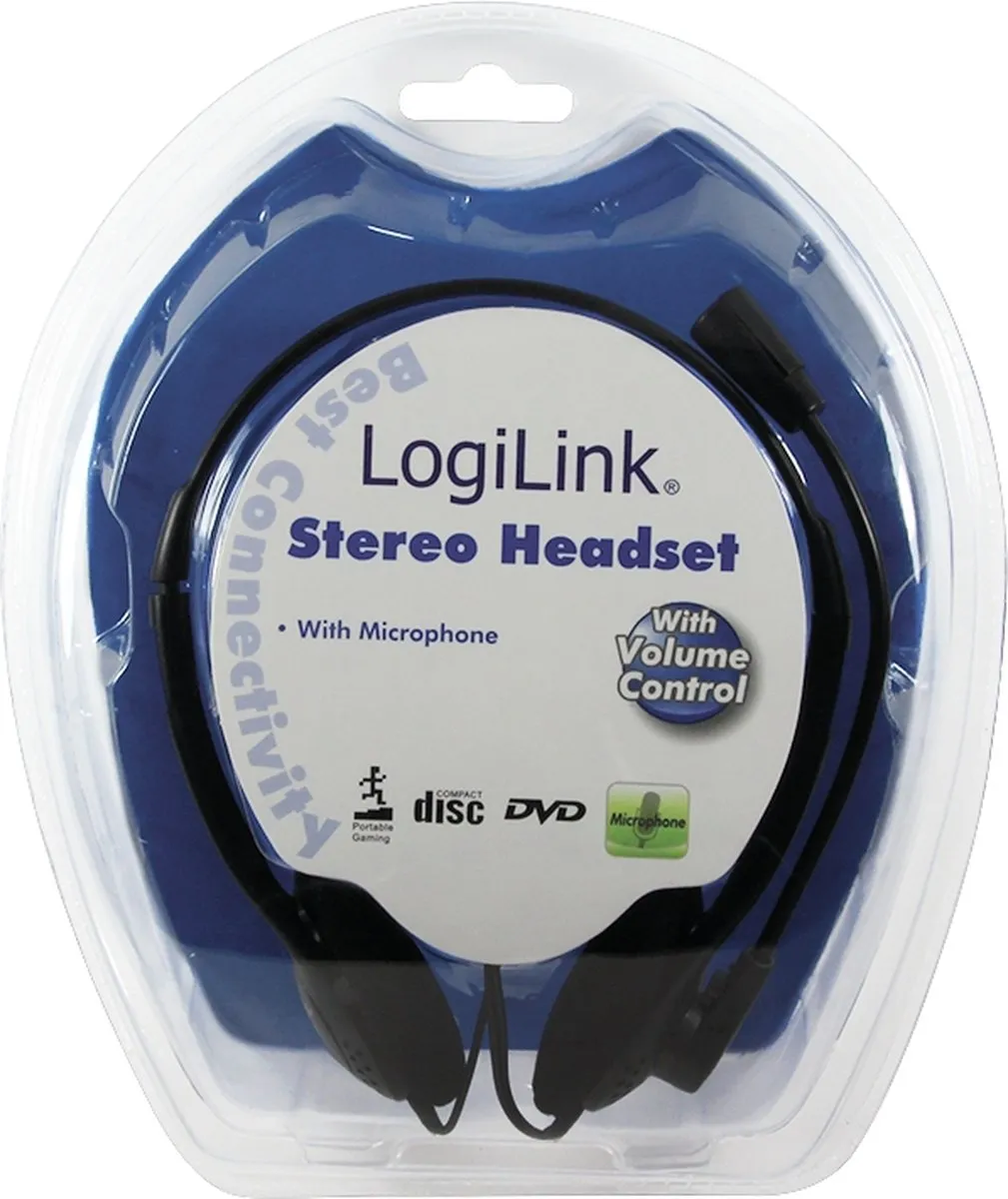 Logilink HS0001 Stereo Headset - Zwart