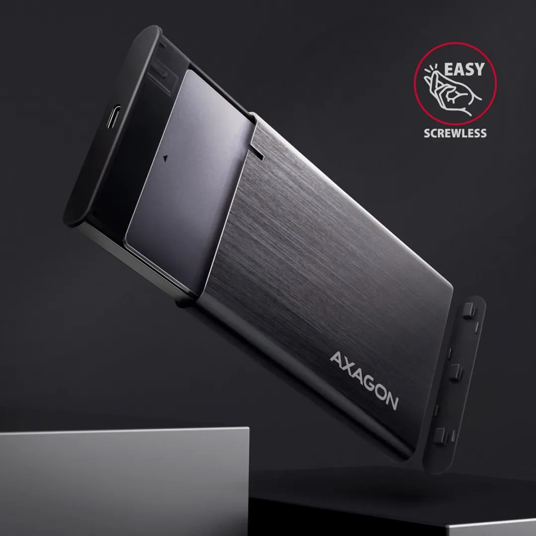 Axagon EE25-A6C USB-C 3.2 Gen 1 Externe HDD-behuizing - Zwart - afbeelding 3 van 6