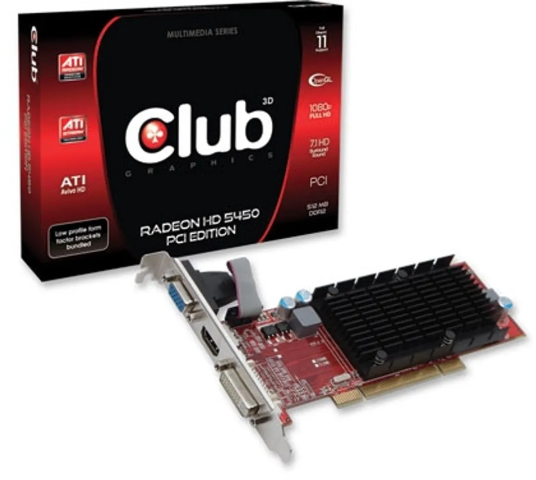 Club3D CGA-5452PLI Videokaart AMD Radeon HD5450 512MB