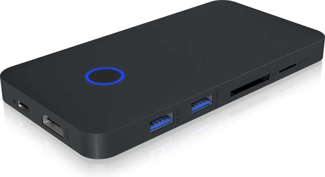 Icy Box IB-DK2108M-C USB-C Dockingstation - Zwart - afbeelding 6 van 6