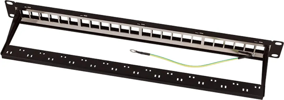 Logilink NK5003 Modulair 24-poorts Cat.6A Patchpaneel - 1U 19" - Zwart
