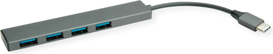 Roline USB 3.2 Gen 1 Hub 4 Poorten - Grijs - afbeelding 2 van 4