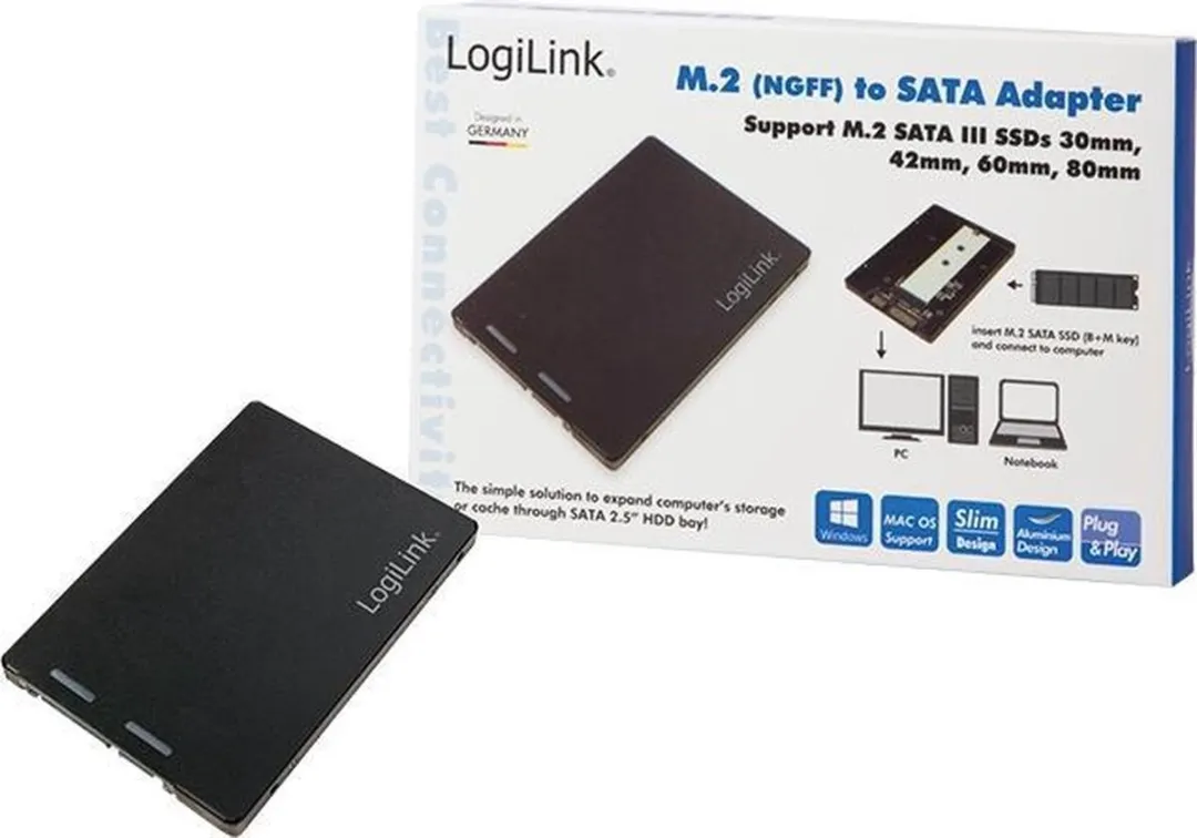 Logilink AD0019 SATA Interfacekaart - Externe Behuizing Zwart - afbeelding 6 van 6