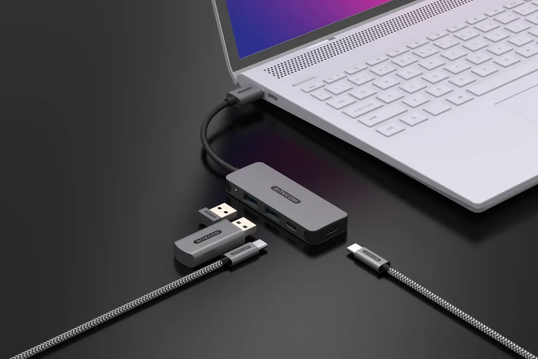 Sitecom CN-5007 USB-Hub 4 Poorten - Zilver