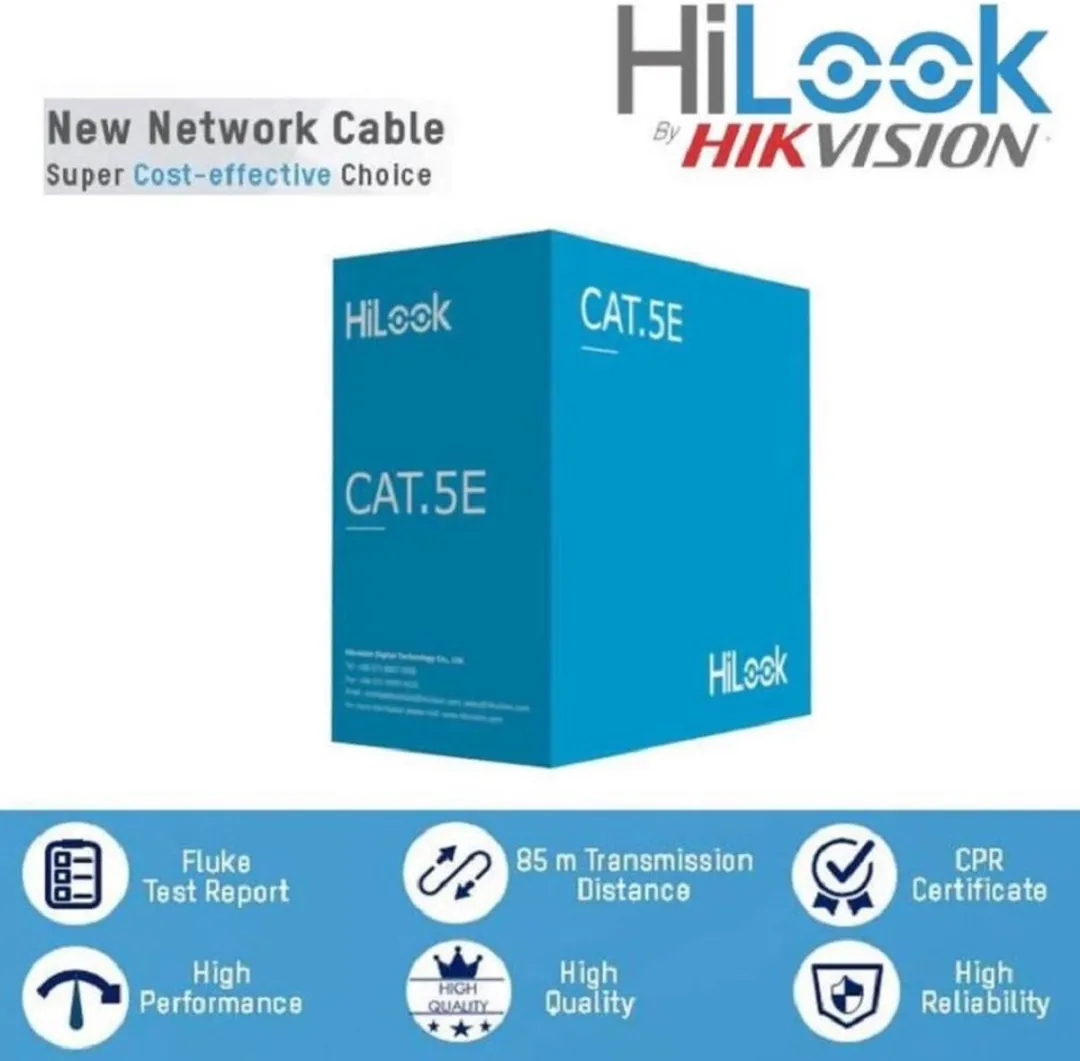 Hikvision DS-1LN5E-E/E Netwerkkabel CAT5 305m - Grijs