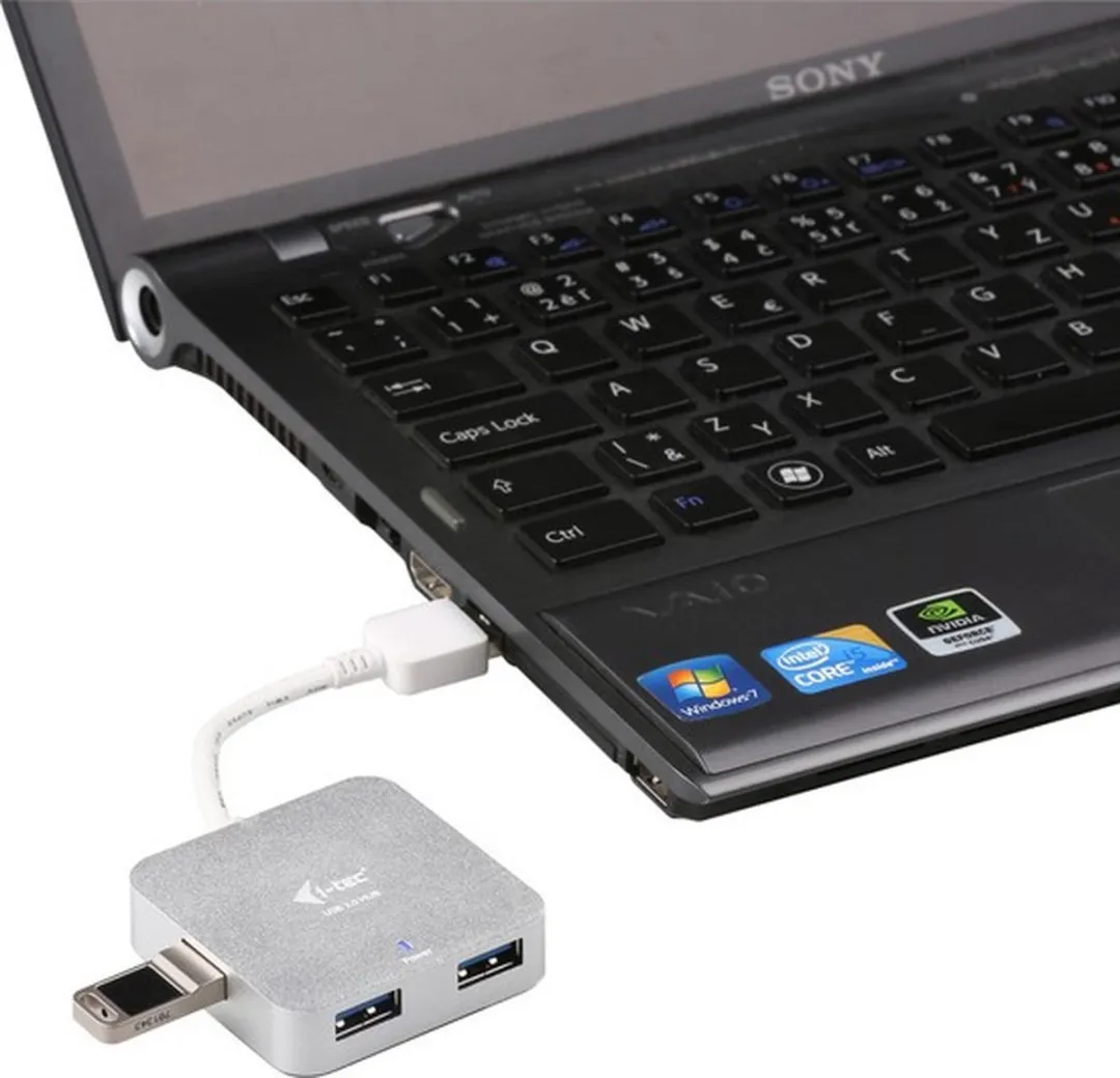 I-tec U3HUBMETAL402 USB Hub 4 Poorten - Zilver