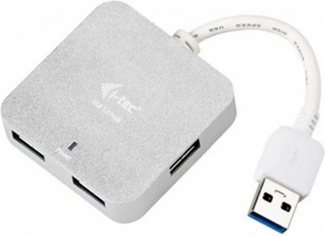I-tec U3HUBMETAL402 USB Hub 4 Poorten - Zilver