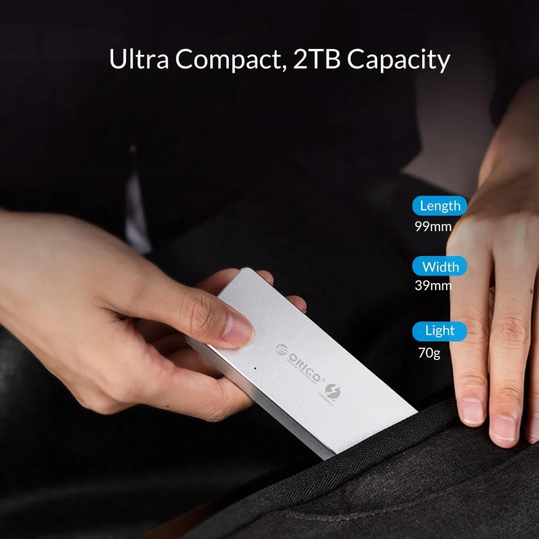ORICO Thunderbolt 3 M.2 SSD Behuizing ORI-APM2T3-G40-GY - Grijs