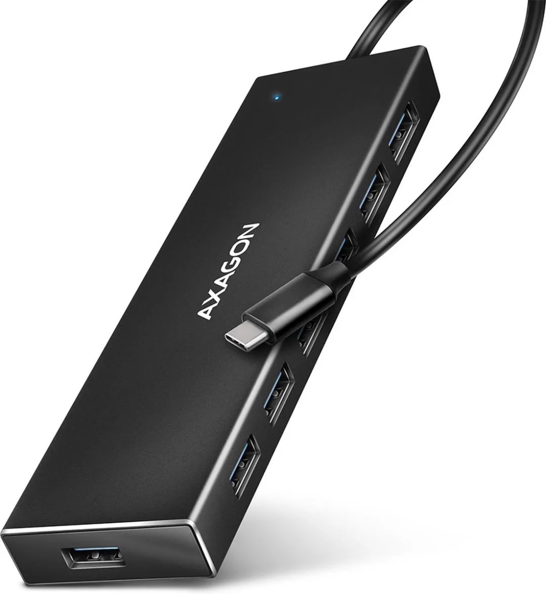 Axagon HUE-F7C USB 3.2 Hub 7 Poorten