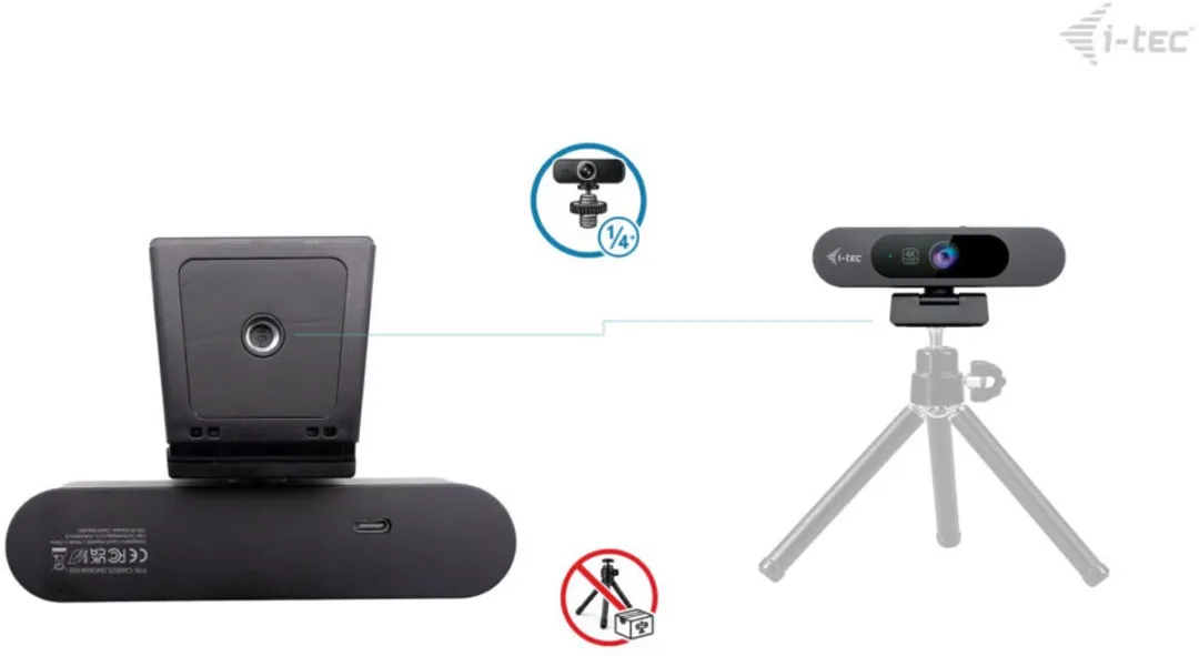 I-tec Solomon Pro 900 Webcam 4K - CAMSOLOMON4K900 - Zwart - afbeelding 6 van 6