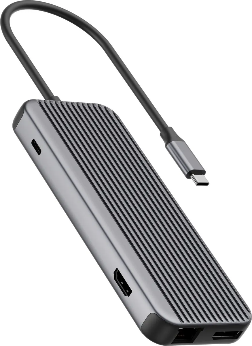 Sitecom CN-8002 Multiport Hub 8-in-1 - USB-C - HDMI/DP/LAN - Zwart