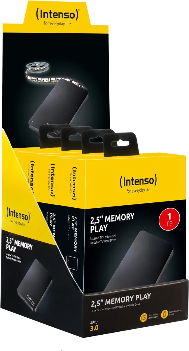 Intenso Memory Play Externe Harde Schijf 1TB - Zwart
