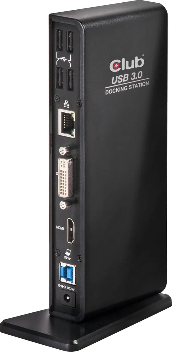 Club3D CSV-3242hD USB-A Docking Station - 2 Schermen - Zwart