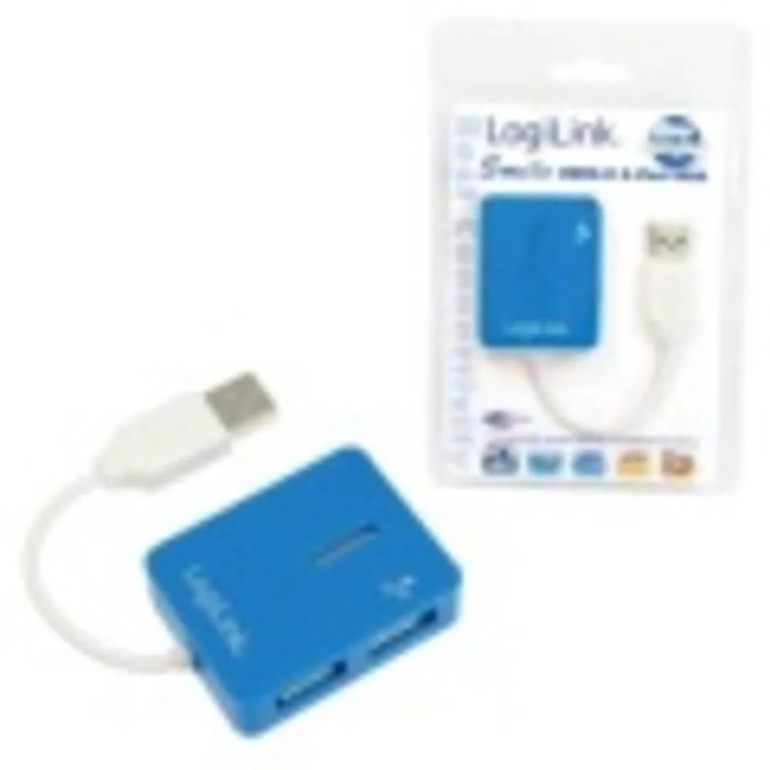 Logilink UA0136 USB 2.0 Hub 4 Poorten - Blauw
