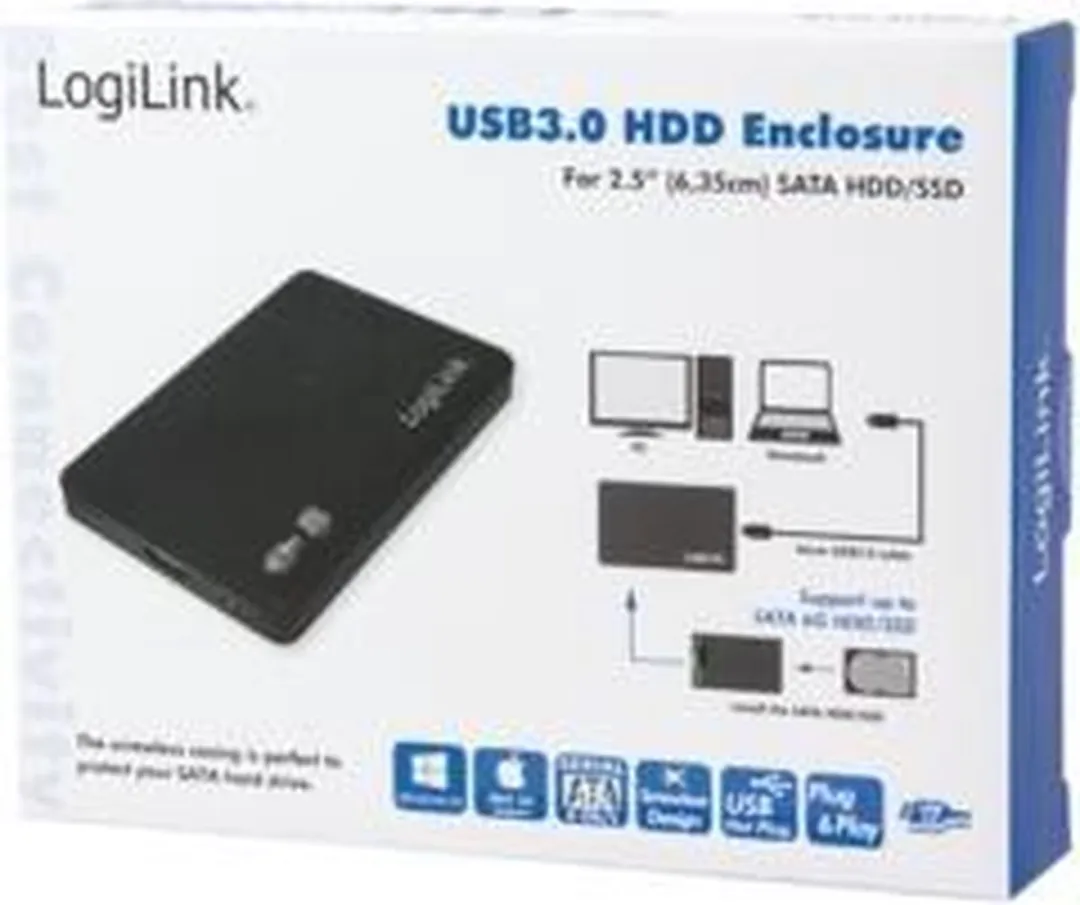 Logilink UA0256 Behuizing 2,5" SATA USB 3.0 - Zwart - afbeelding 6 van 6