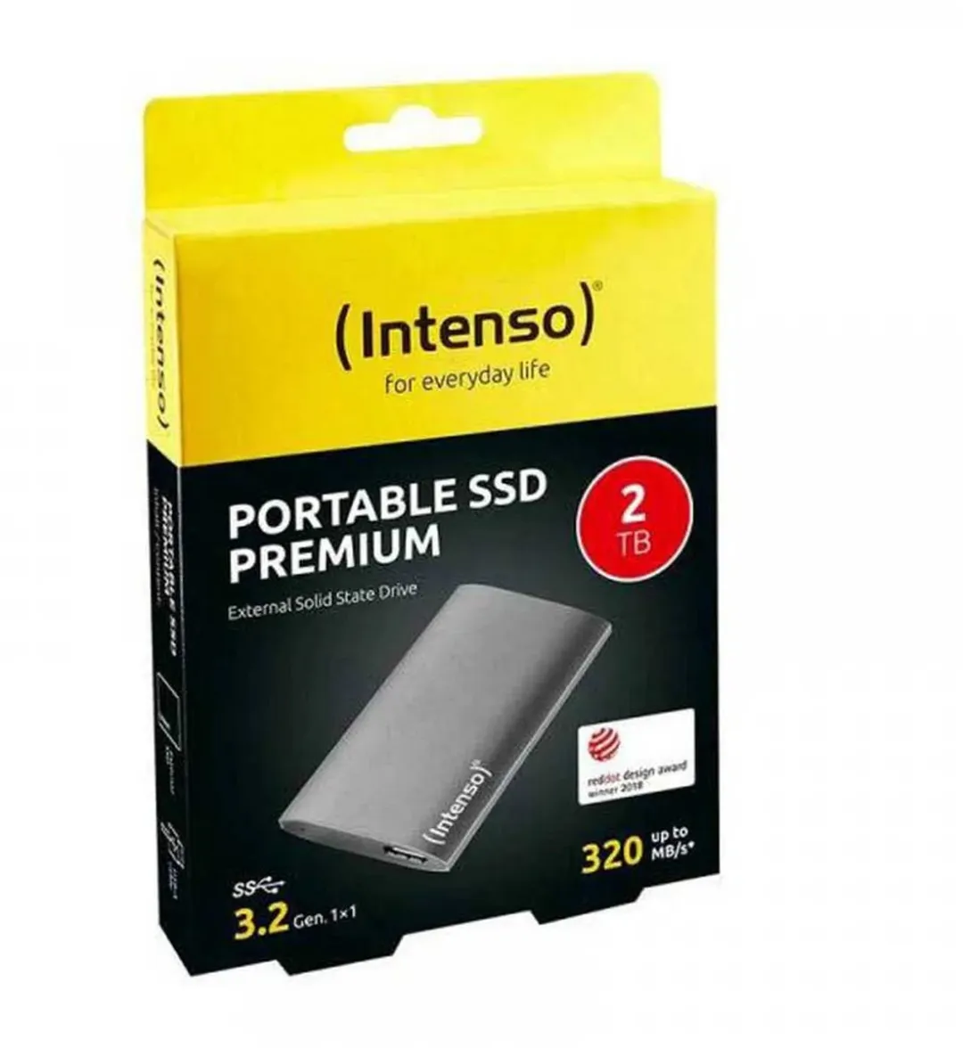 Intenso Portable SSD Premium 2TB - USB 3.2 - Antraciet