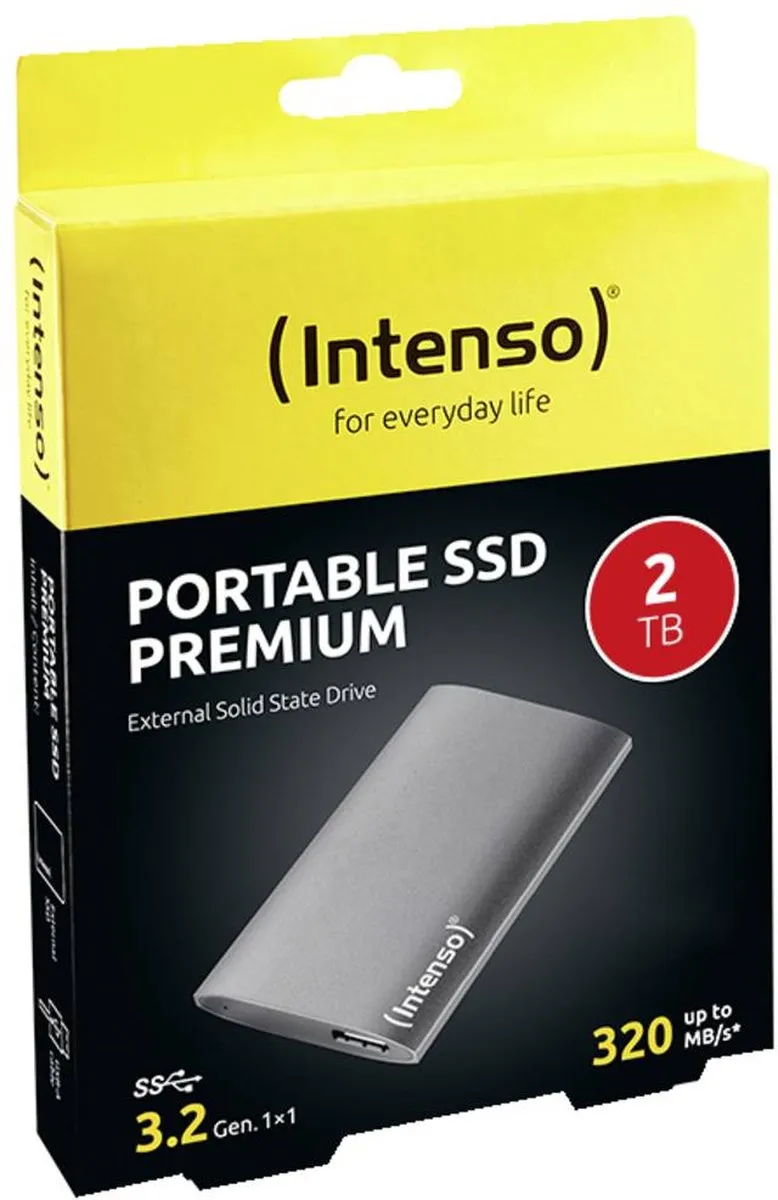 Intenso Portable SSD Premium 2TB - USB 3.2 - Antraciet - afbeelding 6 van 6
