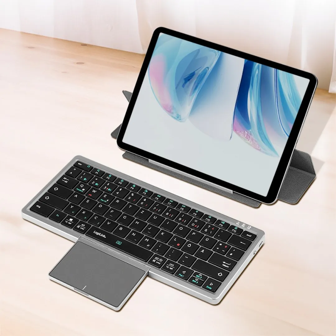 Logilink ID0214 Bluetooth Toetsenbord QWERTZ - Grijs