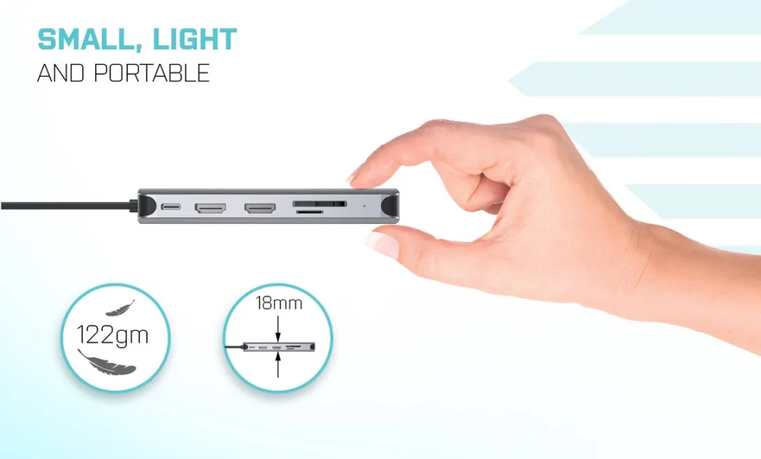 I-tec USB-C Nano Dock CANANOTDOCKPD - 2x HDMI/VGA/Ethernet/USB-A/USB-C