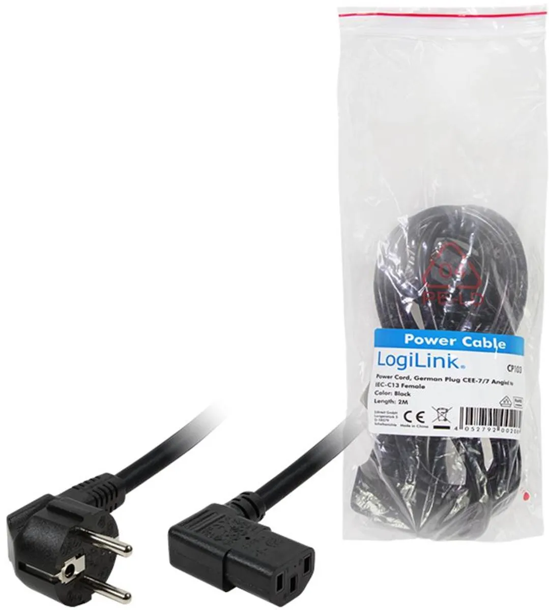 LogiLink Power Cord IEC-C13 black 2m