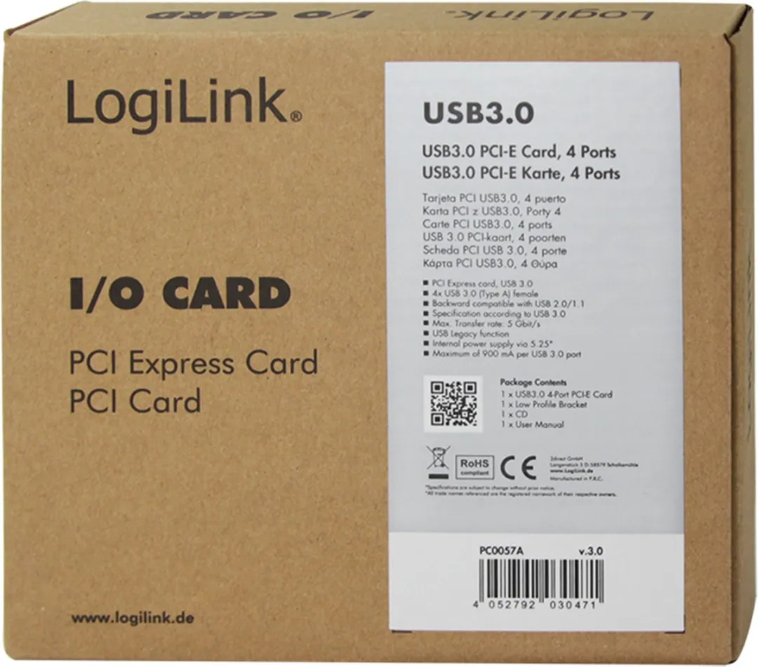 Logilink PC0057A USB 3.0 Controller - Intern