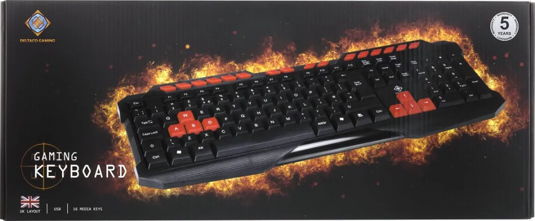 Deltaco GAM-024UK Gaming Toetsenbord - Zwart/Oranje