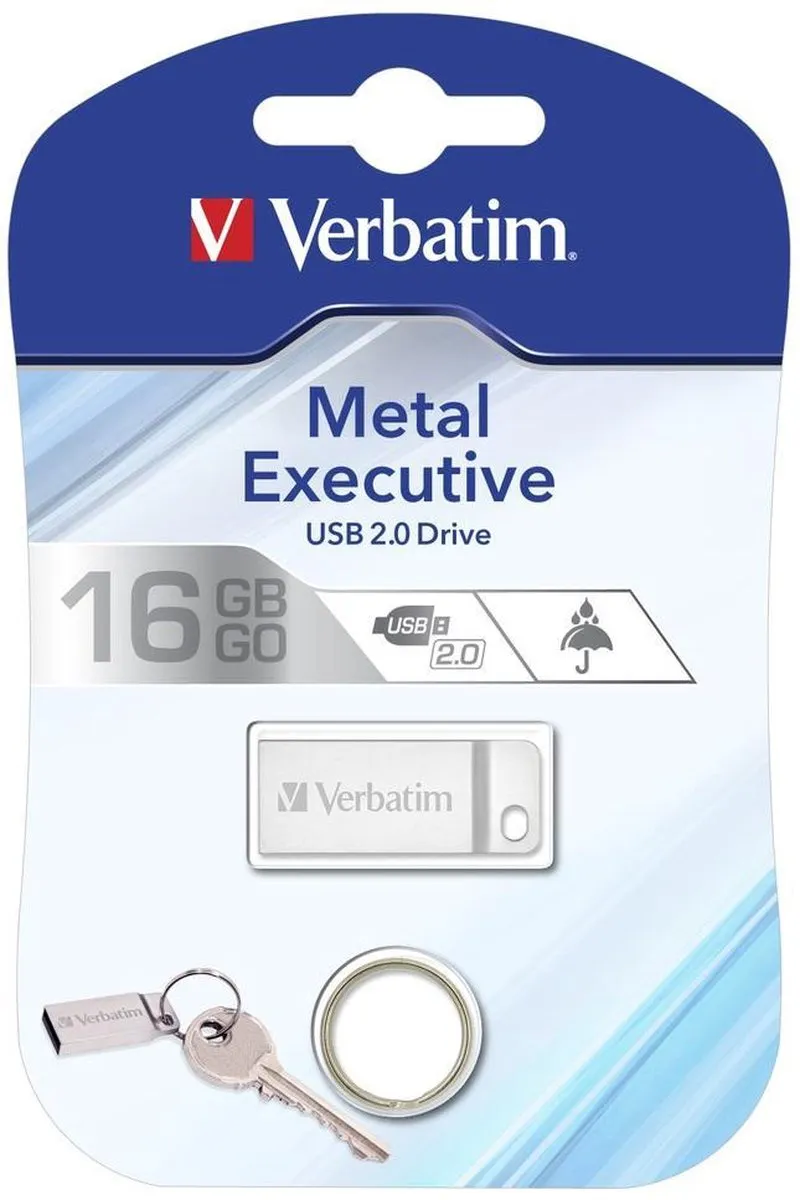Verbatim Metal Executive VB-98748 USB-Stick 16GB - Zilver