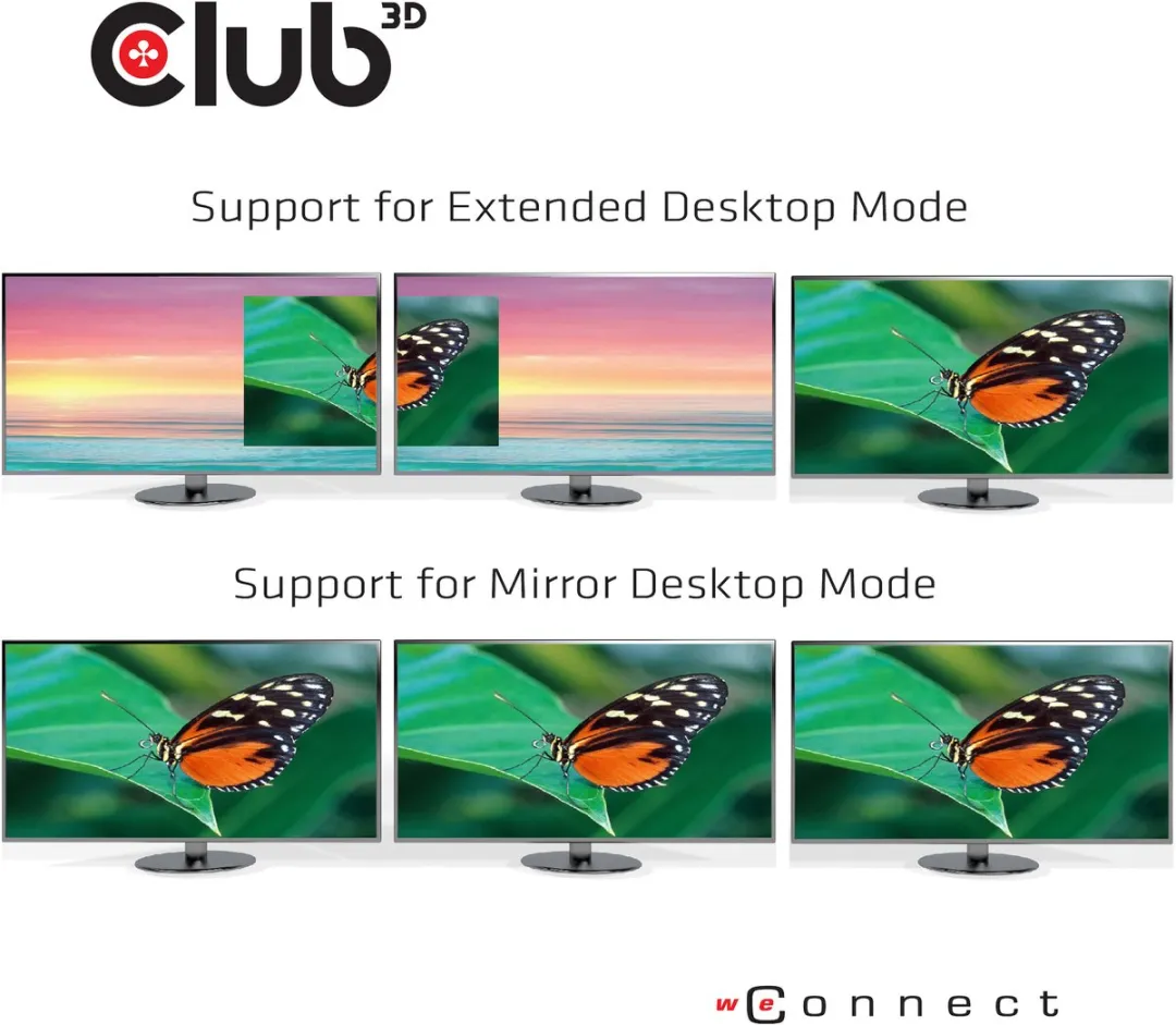 Club3D CSV-1564W100 Universeel Dockingstation - 3 Beeldschermen - 100W PD - Zwart