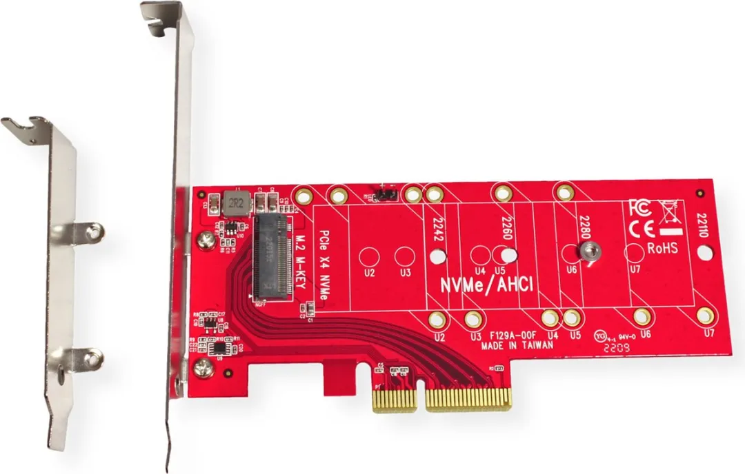 Roline PCIe 4.0 x4 M.2 NVMe Adapter - 110mm