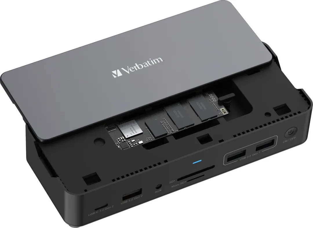 Verbatim CDS-155 USB-C Dockingstation - Grijs/Zwart