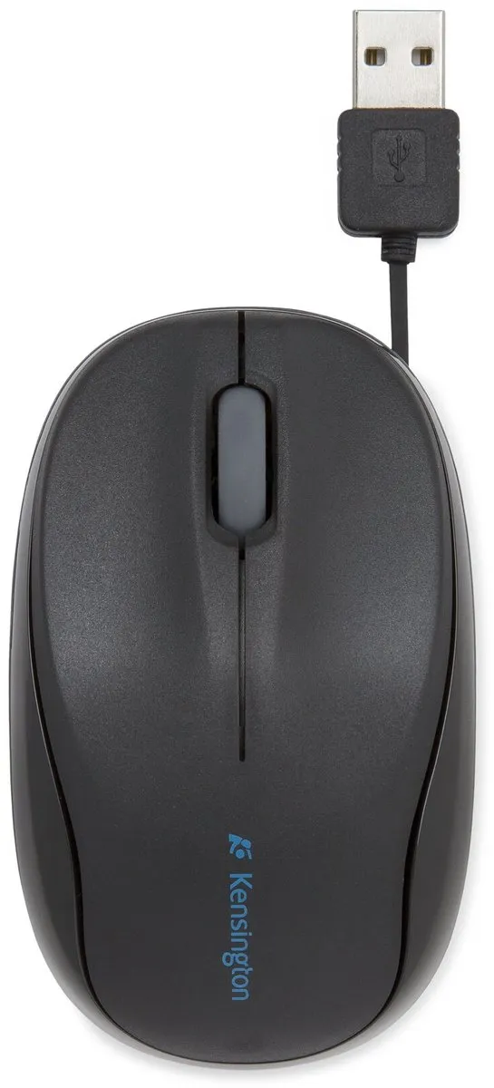 Kensington Pro Fit Intrekbare USB Muis K72339EU - Zwart