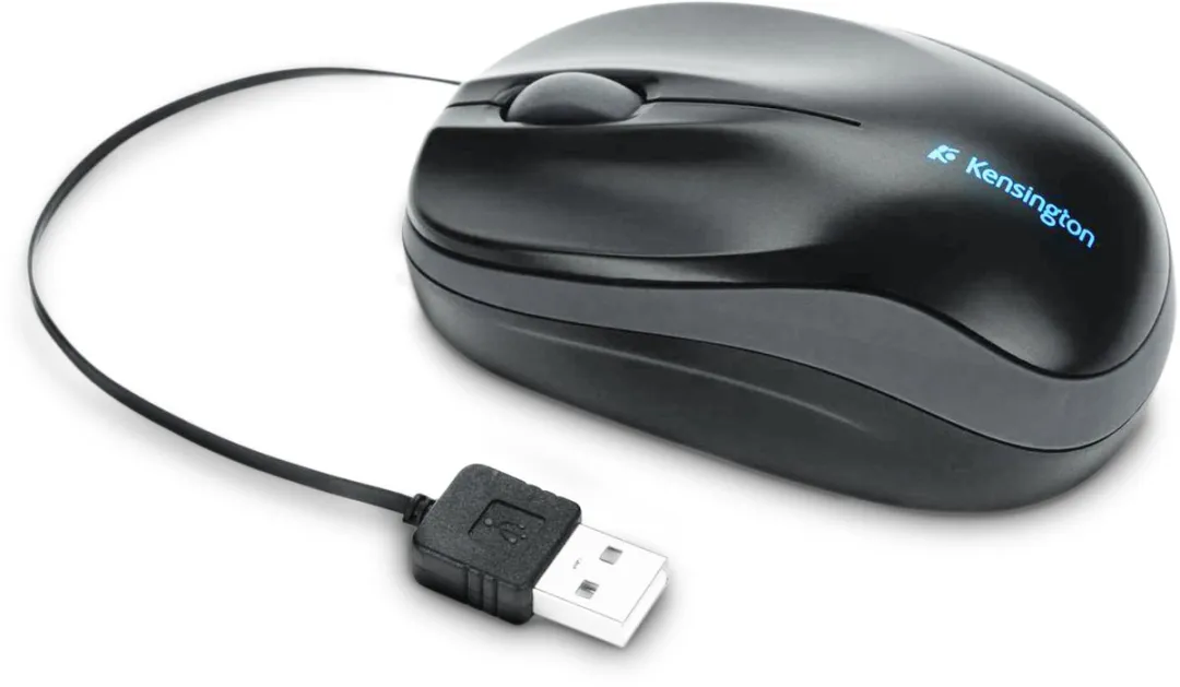 Kensington Pro Fit Intrekbare USB Muis K72339EU - Zwart