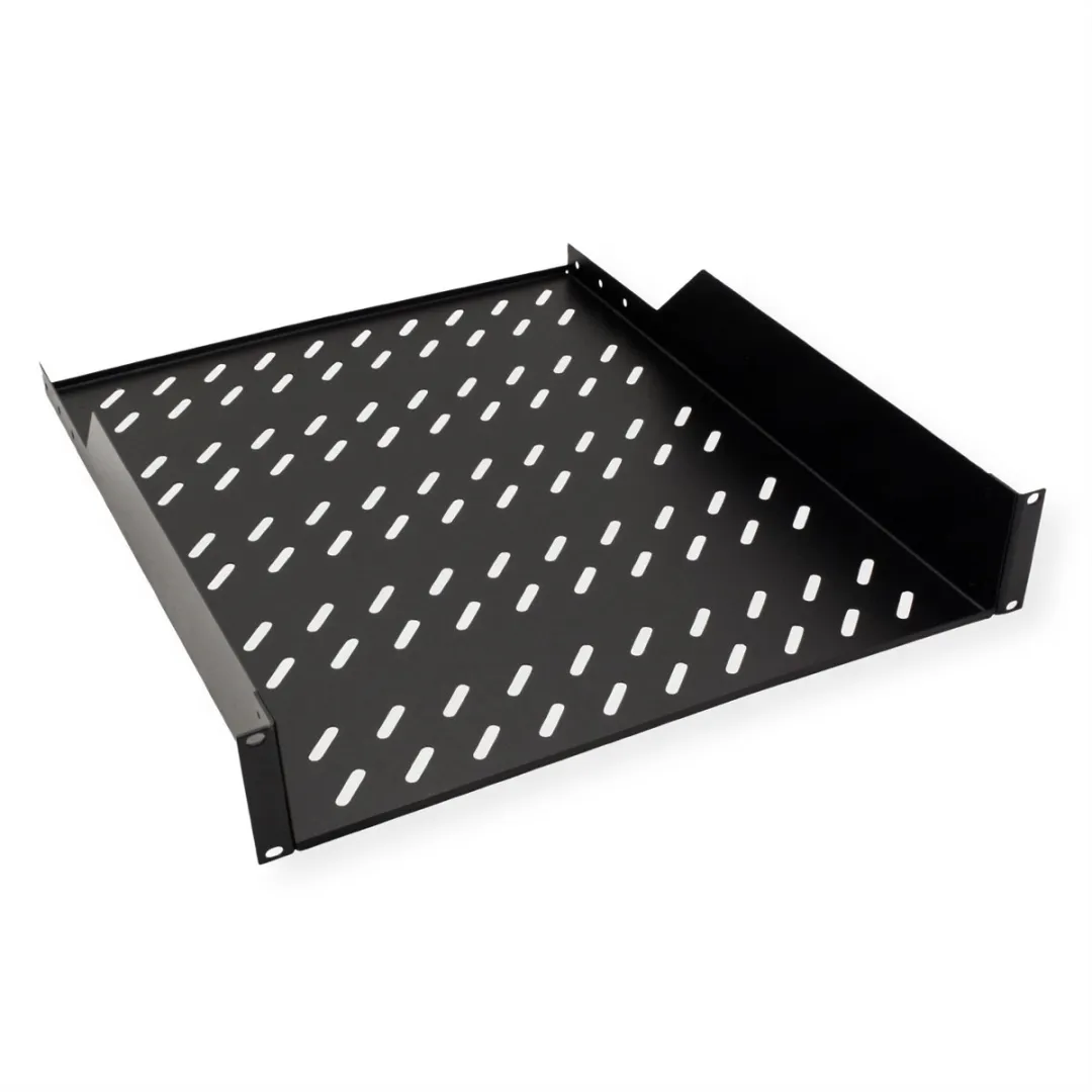 Roline 19-inch Plank 2U 550mm - 25kg - Zwart - afbeelding 2 van 4