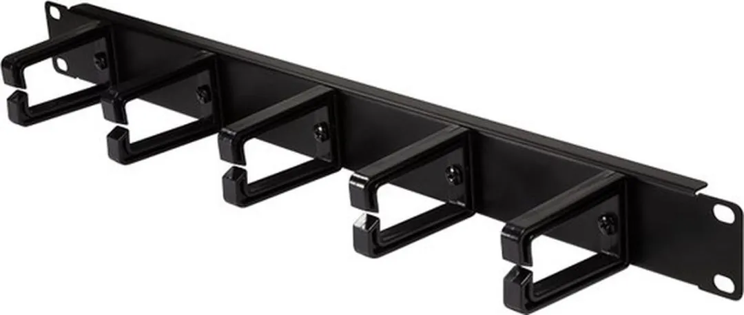 Logilink OR104B Kabelführungspanel 19" 1HE - 5 Ringen - Zwart