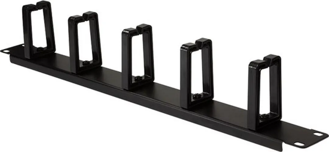 Logilink OR104B Kabelführungspanel 19" 1HE - 5 Ringen - Zwart